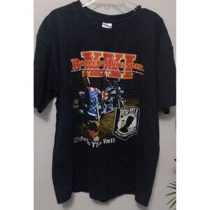 Rolling Thunder XXI POW Mia Ride To The Wall Salute Military T-Shirt
